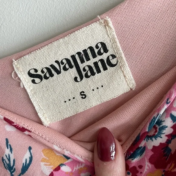 Boutique Savanna Jane Flowy Floral Patchwork Dress - Picture 5 of 10